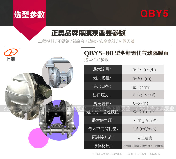 80隔膜泵性能参数